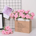 2 Packs Peonies Artificial Flowers, Light Pink Silk Artificial Peonies in Light Pink, alternate view 3