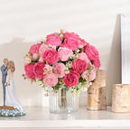 2 Packs Peonies Artificial Flowers, Mixed Pink Artificial Peonies, Silk Peonies Flowers Fake Peonies Artificial, alternate