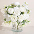 2 Packs Peonies Artificial Flowers Vintage Faux Peony Bouquet Fake Flower for Vase Silk Floral Arrangements for
