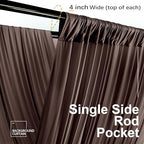 2 Panels 5ft(W) x 20ft(L) Brown Ceiling Drapes for Wedding Parties, alternate view 5