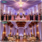 2 Panels 5ft(W) x 20ft(L) Light Purple Ceiling Drapes for Wedding Parties, alternate view 6
