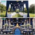 2 Panels 5ft(W) x 20ft(L) Navy Blue Ceiling Drapes for Wedding Parties, alternate view 4