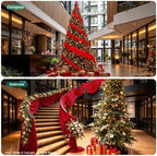 2 Panels 5ft(W) x 20ft(L) Red Ceiling Drapes for Christmas Parties, alternate view 4