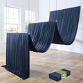2 Panels 5ftx30ft Navy Blue Ceiling Drapes for Wedding Parties