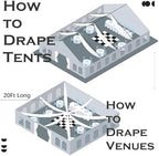 2 Panels 5ftx30ft Red Ceiling Drapes for Christmas Parties, alternate view 2