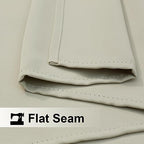 2 Panels Beige Outdoor Curtains for Patio Waterproof, Rustproof Grommet Thermal Insulated Room Darkening Indoor, alternate