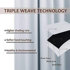 2 Panels Exterior Greyish White Outdoor Curtains for Patio Waterproof, Thermal Insulated Stainless Steel Grommet, alternate