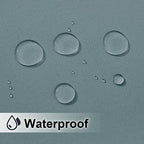 2 Panels Greyish Blue Outdoor Curtains for Patio Waterproof, Thermal Insulated Rustproof Grommet Blackout Indoor, alternate