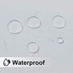 2 Panels Greyish White Outdoor Curtains for Patio Waterproof, Rustproof Stainless Steel Grommet Room Darkening, alternate