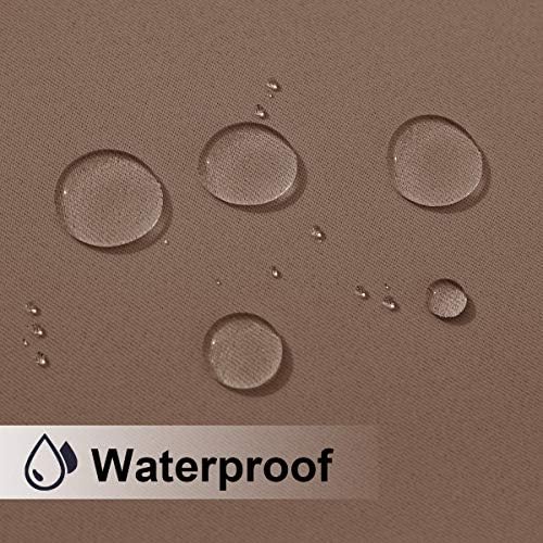 2 Panels Outdoor Curtain Panels for Patio Waterproof, Stainless Steel Silver Grommet Thermal Insulated Blackout, alternate