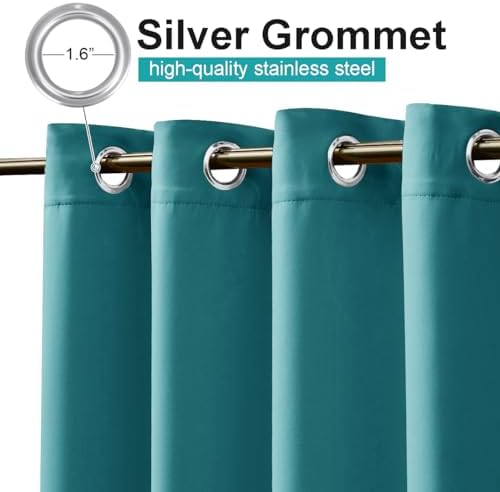 2 Panels Outdoor Patio Curtains Waterproof 72 inches Long, Rustproof Grommet Pergola Curtains Thermal Curtains, alternate