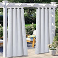 2 Panels Patio Curtains for Outdoor Waterproof, Machine Washable Rustproof Grommet Thermal Insulated Room