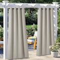 2 Panels Patio Curtains for Outdoor Waterproof, Machine Washable Rustproof Grommet Thermal Insulated Room