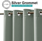 2 Panels Sage Green Blackout Outdoor Curtains for Patio Waterproof, Rustproof Grommet Room Darkening Thermal, alternate view