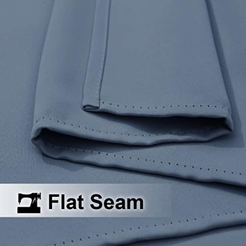 2 Panels Stone Blue Blackout Outdoor Curtains for Patio Waterproof, Rustproof Grommet Cold & Light Blocking, alternate view 6