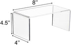 2 PC Clear Acrylic Risers, Acrylic Display Risers Shelf Showcase Fixtures for Jewelry, Display Stand for Amiibo, alternate