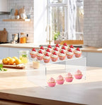 2 PC of 12'' Extra Large 5mm Thickness Clear Acrylic Risers, Acrylic Display Risers Shelf Showcase Fixtures for, alternate