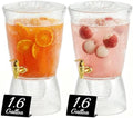 2 PCS 1.6 Gallon Drink Dispenser with Detachable Base, Easy to Clean Plastic Beverage Dispenser with Removable