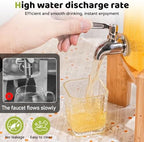 2 PCS 1.6 Gallon Glass Drink Dispenser with Wood Stand for Parties, alternate view 5