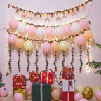 2 Pcs 16.5Ft Flower Garland with Lights, Pink Floral Garland Rose Vines in Pink-ld, alternate view 5