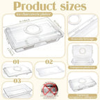 2 Pcs 16 x 11'' Chilled Serving Tray for Parties with Lids Compartments Flip top Removable Chilled Party Platter, alternate