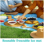 2 Pcs 17.7"x 47.2" Large Reusable Freezable Ice Mats for Buffet Table Cooling Trays Cold Plate for Food Cheese, alternate
