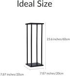 2 Pcs 24 Inches Matte Black Wedding Flower Stand Metal Iron Display Rack Floor Vase Column Centerpiece for Event, alternate