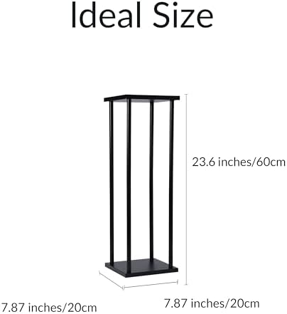 2 Pcs 24 Inches Matte Black Wedding Flower Stand Metal Iron Display Rack Floor Vase Column Centerpiece for Event, alternate