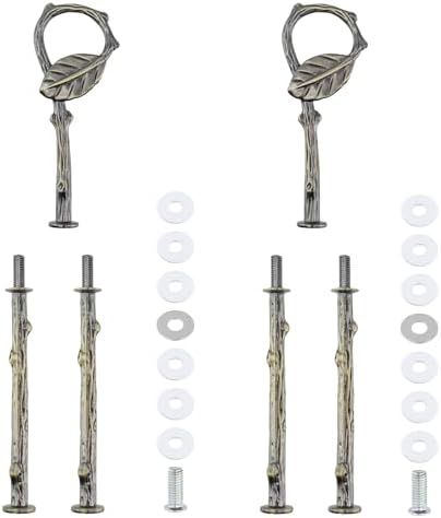 2 PCS 3 Tier Leaf Cake Stand Centre Handle Fittings (Bronze) in Bronze