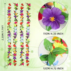 2 Pcs 31 ft Tropical Hibiscus Flower Garland for Hawaiian Luau Party, alternate view 3
