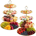 2 Pcs 4 Tier Stainless Steel Cupcake Stand in Gold