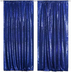 2 PCS 4x10ft Navy Blue Sequin Backdrop for Photography in 8FT x 10FT in Navy Blue