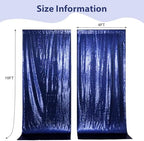2 PCS 4x10ft Navy Blue Sequin Backdrop for Photography in 8FT x 10FT in Navy Blue, alternate view 4