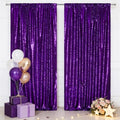 2 PCS 4x10ft Purple Sequin Backdrop for Photography in 4FT x 10FT (2 Panels) in Purple