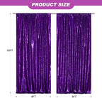 2 PCS 4x10ft Purple Sequin Backdrop for Photography in 4FT x 10FT (2 Panels) in Purple, alternate view 5