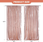 2 PCS 4x10ft Rose Gold Sequin Backdrop for Photography in 4FT x 10FT (2 Panels) in Rose Gold, alternate view 5