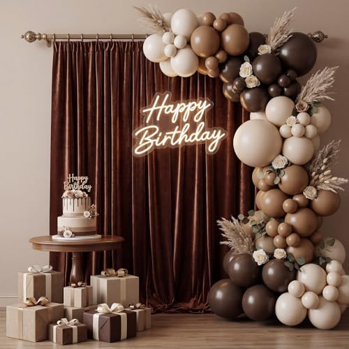 2 Pcs 5 X10 ft Chocolate Brown Velvet Curtains Backdrop Drapes in 5 x 10 ft in Chocolate Brown, alternate view 4