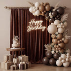 2 Pcs 5 X10 ft Chocolate Brown Velvet Curtains Backdrop Drapes in 5 x 10 ft in Chocolate Brown, alternate view 4