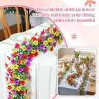 2 Pcs 6 ft Artificial Flowers Wisteria Garland, Multicolor, alternate view 3