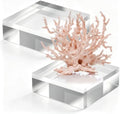 2 Pcs 6 X 6 X 2 Inch Acrylic Blocks, Clear Square Acrylic Base in 6 X 6 X 2 Inch in Clear