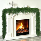 2 PCS 6FT Christmas Artificial Norfolk Pine Garlands in Green