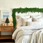 2 PCS 6FT Christmas Artificial Norfolk Pine Garlands in Green, alternate view 5