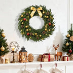 2 PCS 6FT Christmas Artificial Norfolk Pine Garlands in Green, alternate view 7