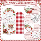 2 Pcs 7.2ft & 6ft The Apple of Our Eye Arch Backdrop Cover in 7.2ft in the Apple of Our Eye and Gingham Cover, alternate view