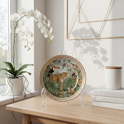 2 Pcs 9.8 Inch Clear Acrylic Plate Easel Stands, Photo Holders in 9.8 Inches in Clear, alternate view 6