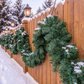 2 Pcs 9ft Thick Christmas Alaskan Pine Christmas Garland Greenery