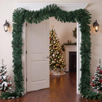 2 Pcs 9ft Thick Christmas Alaskan Pine Christmas Garland Greenery, alternate view 3
