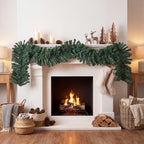 2 Pcs 9ft Thick Christmas Alaskan Pine Christmas Garland Greenery, alternate view 6