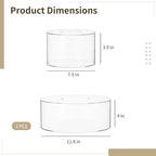 2 PCS Acrylic Cake Stand, 8/12 Inch Clear Cake Stand Fillable Cake Riser Round 2 Tier Case Box for Birthday, alternate view 3