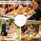 2 PCS Acrylic Cake Stand, 8/12 Inch Clear Cake Stand Fillable Cake Riser Round 2 Tier Case Box for Birthday, alternate view 5